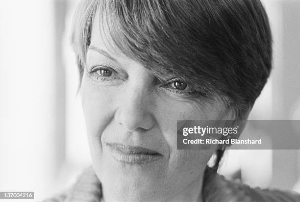 British fashion designer Mary Quant during one of her fashion shows, circa 1980.