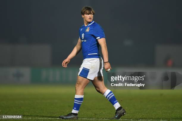 Dewi Passerella of Italy U20 looks on during the Six Nations match between Italy and England U20 at Stadio comunale di Monigo on February 11, 2022 in...