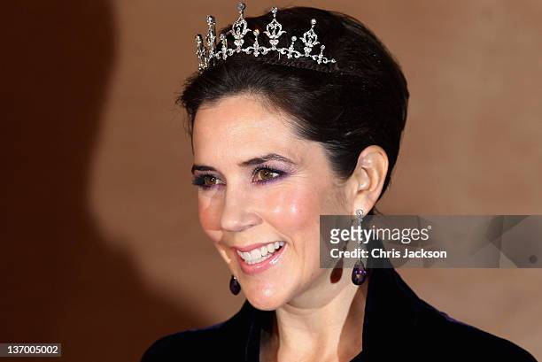 Princess Mary of Denmark arrives for a Gala Performance at the DR Concert Hall to celebrate Queen Margrethe II of Denmark's 40 years on the throne at...