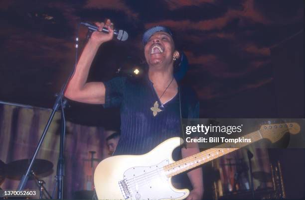 August 24: MANDATORY CREDIT Bill Tompkins/Getty Images Majek Fashek performing at Lincolnc Center on August 24th, 1994 in New York City.