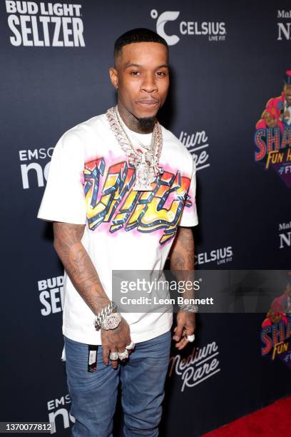 Tory Lanez attends Shaq’s Fun House presented by FTX at Shrine Auditorium and Expo Hall on February 11, 2022 in Los Angeles, California.