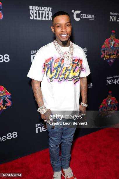 Tory Lanez attends Shaq’s Fun House presented by FTX at Shrine Auditorium and Expo Hall on February 11, 2022 in Los Angeles, California.