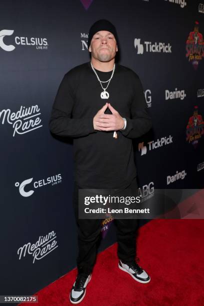 Nate Diaz attends Shaq’s Fun House presented by FTX at Shrine Auditorium and Expo Hall on February 11, 2022 in Los Angeles, California.