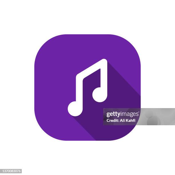 musical note icon - white sheet stock illustrations