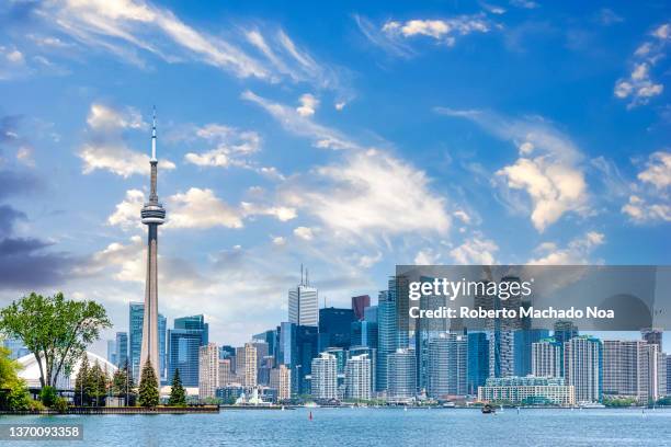 toronto skyline - toronto stock-fotos und bilder