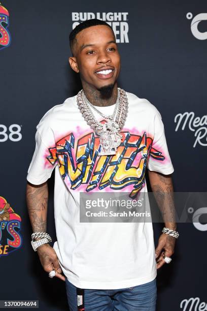 Tory Lanez attends Shaq's Fun House at Shrine Auditorium and Expo Hall on February 11, 2022 in Los Angeles, California.