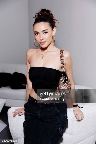 Madison Beer attends Rihanna's celebration of Fenty Beauty & Fenty Skin at Goya Studios on February 11, 2022 in Los Angeles, California.