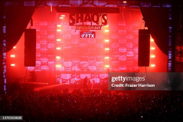 View of the atmosphere during Shaq’s Fun House presented by FTX at Shrine Auditorium and Expo Hall on February 11, 2022 in Los Angeles, California.