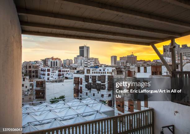 Al Balad view from Sharbatly cultural house, Mecca province, Jeddah, Saudi Arabia on January 7, 2022 in Jeddah, Saudi Arabia.