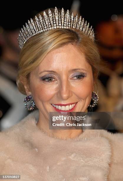 Crown Princess Marie-Chantal of Greece arrives for a Gala Performance at the DR Concert Hall to celebrate Queen Margrethe II of Denmark's 40 years on...