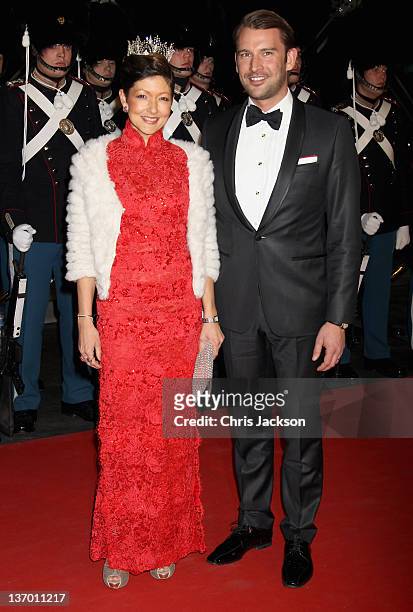 Alexandra Countess of Frederiksborg arrives for a Gala Performance at the DR Concert Hall to celebrate Queen Margrethe II of Denmark's 40 years on...