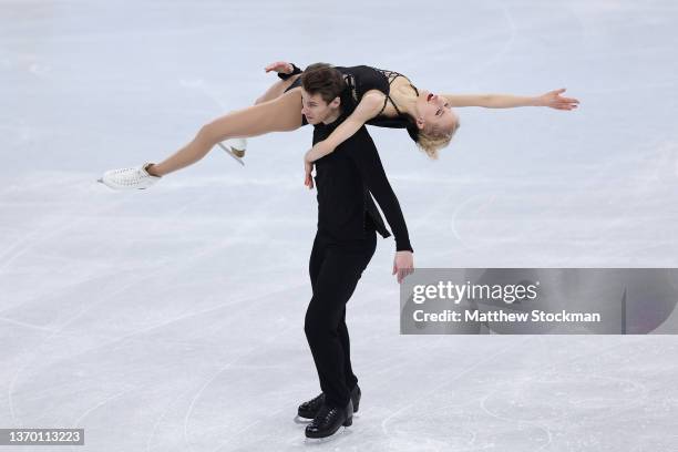 Juulia Turkkila and Matthias Versluis of Team Finland skate during the Ice Dance Rhythm Dance on day eight of the Beijing 2022 Winter Olympic Games...