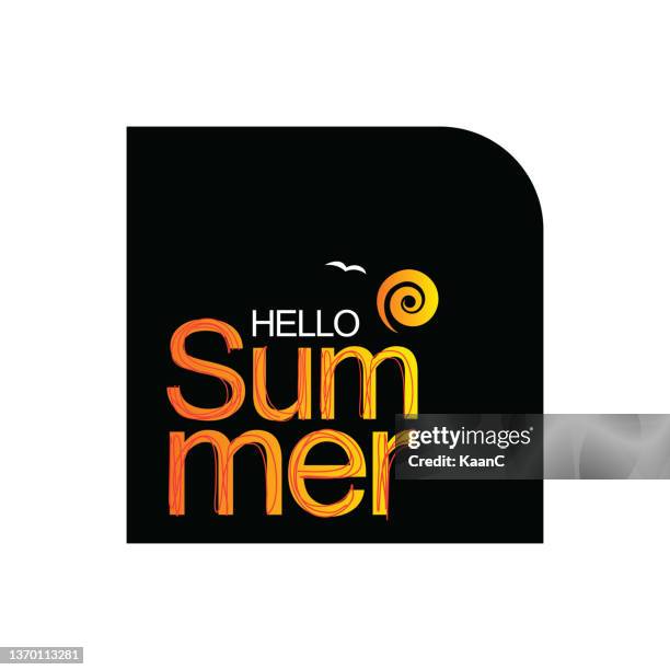 lettering composition of summer vacation on abstract background stock illustration - travel logo stock illustrations