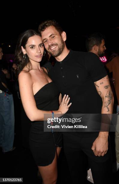 Natalie Joy and Nick Viall attend 'HOMECOMING WEEKEND' Hosted By The h.wood Group & REVOLVE, Presented By PLACES.CO and Flow.com, Produced By...