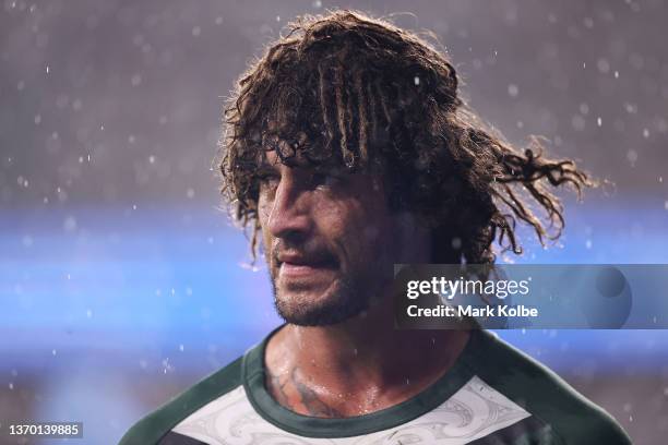 Kevin Proctor of the Maori All Stars watches on during the match between the Men's Indigenous All Stars and the Men's Maori All Stars at CommBank...