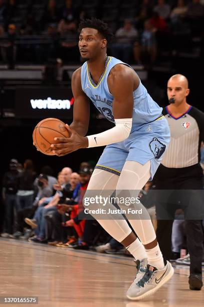 Jaren Jackson Jr. #13 of the Memphis Grizzlies during the game against the Los Angeles Clippers at FedExForum on February 08, 2022 in Memphis,...