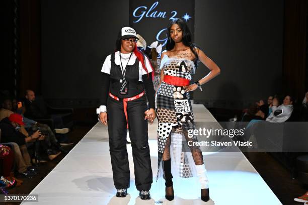 Designer Tanisha Mills walks the runway wearing Glam2Glo Designz during the NYFW hiTechMODA Season 7 Réversion #noapology show at The Edison Ballroom...