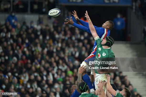 Cameron Woki of France during the Six Nations match between France and Ireland at Stade de France on February 12, 2022 in Paris, France.