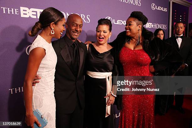 Gabrielle Union, Stephen Hill, Debra L. Lee and Jill Scott attend BET Honors 2012 at the Warner Theatre on January 14, 2012 in Washington, DC.