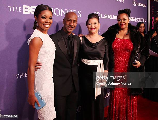 Gabrielle Union, Stephen Hill, Debra L. Lee and Jill Scott attend BET Honors 2012 at the Warner Theatre on January 14, 2012 in Washington, DC.