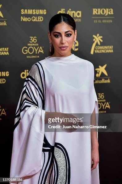 Mina El Hammani attends the Goya Cinema Awards 2022 red carpet at ...