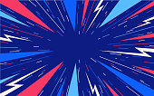 Abstract Blast Excitement Explosion Lightning Bolt Patriotic Background