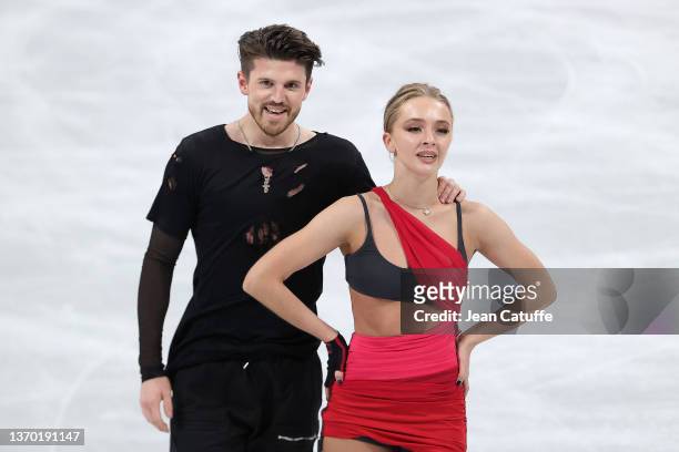 Alexandra Stepanova and Ivan Bukin of Russia skate during the Ice Dance Rhythm Dance Figure Skating on day 8 of the Beijing 2022 Winter Olympic Games...