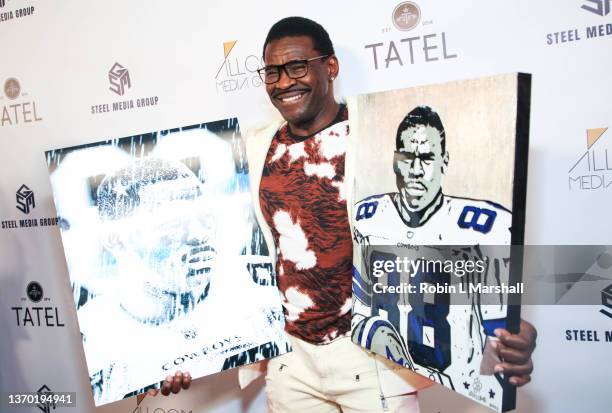 Sports Commentator Michael Irvin attends The Ultimate Big Game Experience hosted by Michael Irvin and Ne-Yo at Tatel Beverly Hills on February 11,...