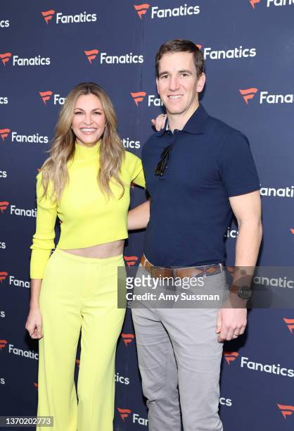 Erin Andrews and Eli Manning attend the Fanatics Super Bowl Party at 3Labs on February 12, 2022 in Culver City, California.