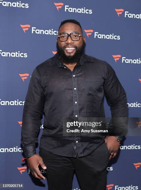 Tendai Mtawarira attends the Fanatics Super Bowl Party at 3Labs on February 12, 2022 in Culver City, California.