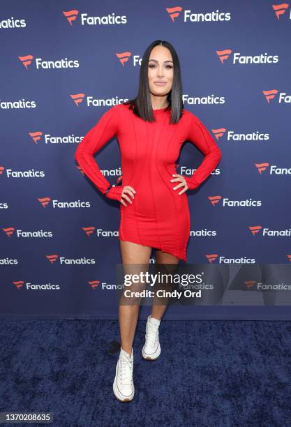 Nikki Bella attends Michael Rubin's 2022 Fanatics Super Bowl Party on February 12, 2022 in Culver City, California.