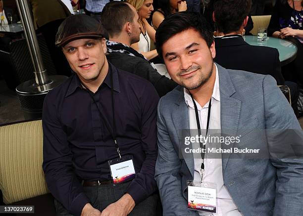 Producer Adam Renehan and writer/director Nicholas Ozeki attend the 2012 Independent Spirit Awards Filmmaker Grant and Nominee Brunch held at BOA...