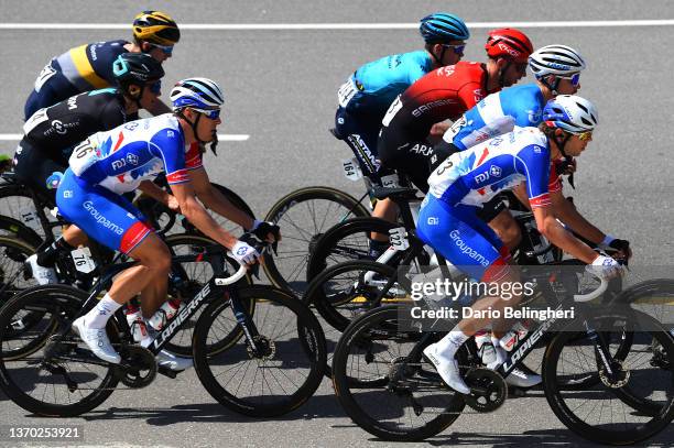 Ramon Sinkeldam of Netherlands and Team Groupama - FDJ, Alexandre Vinokourov of Kazahkstan and Astana Qazaqstan Development Team, Amaury Capiot of...