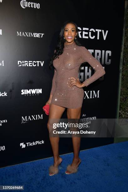 Kim Glass at the DIRECTV Presents Maxim Electric Nights party at City Market on February 12, 2022 in Los Angeles, California.