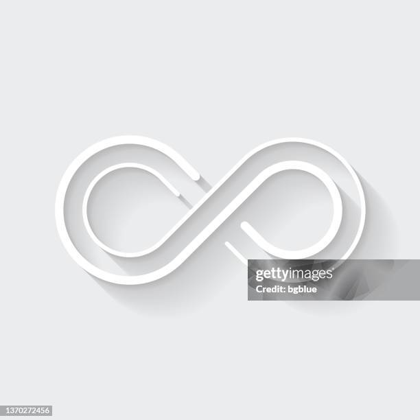 infinity. icon with long shadow on blank background - flat design - 無限 幅插畫檔、美工圖案、卡通及圖標