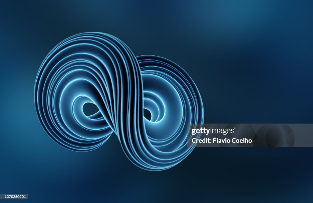 Twisted cylinders depicting flexibility, adaptability and continuity concepts