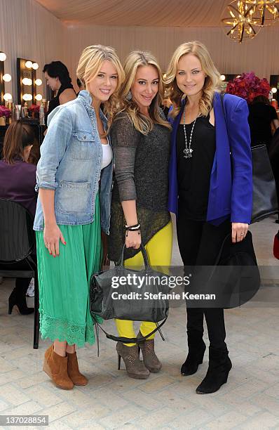 Leah Renee, Haylie Duff and Malin Akerman attend 2012 InStyle Beauty Lounge - Day 2 at Four Seasons Hotel Los Angeles at Beverly Hills on January 14,...