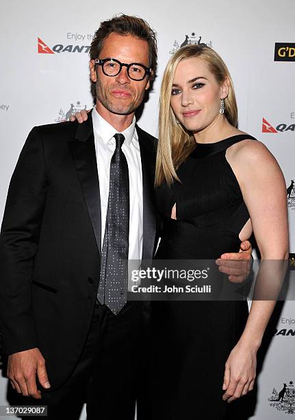 Actors Guy Pearce and Kate Winslet arrive at the 9th Annual G'Day USA Los Angeles Black Tie Gala at the Hollywood & Highland Grand Ballroom on...