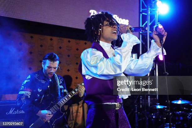 Iann dior performs onstage during Rolling Stone Live Big Game Experience at Academy LA on February 12, 2022 in Los Angeles, California.