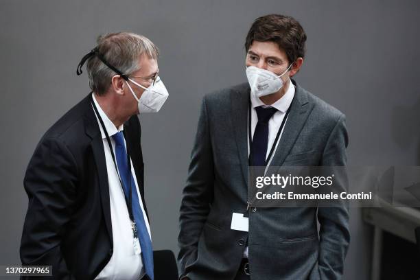 Virologist Christian Drosten attends the Federal Assembly to elect Germany's next president on February 13, 2022 in Berlin, Germany. Current...