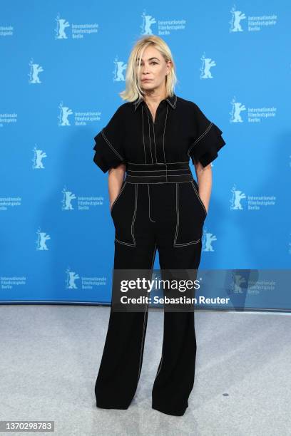 Actress Emmanuelle Beart poses at the "Les passagers de la nuit" photocall during the 72nd Berlinale International Film Festival Berlin at Grand...