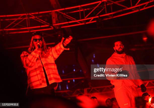 Future and Drake perform at 'HOMECOMING WEEKEND' Hosted By The h.wood Group & REVOLVE, Presented By PLACES.CO and Flow.com, Produced By Uncommon...