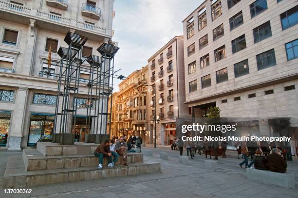 view of calle - lerida stock pictures, royalty-free photos & images