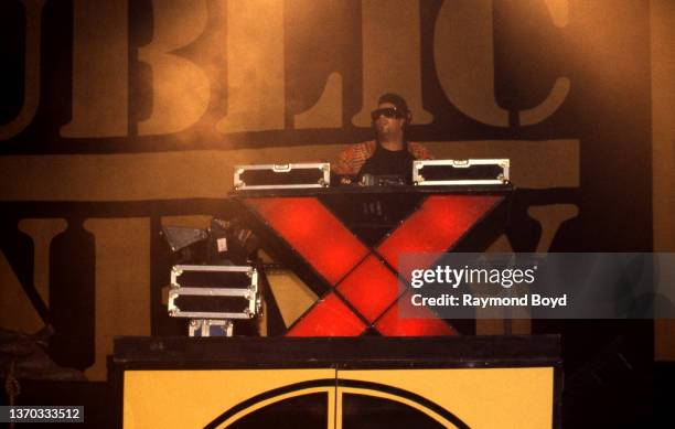 Terminator X of Public Enemy performs at Market Square Arena in Indianapolis, Indiana in July 1990.