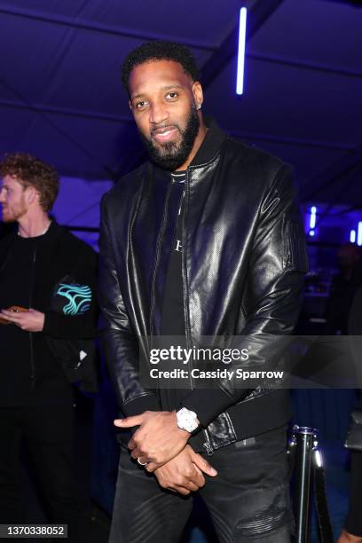 Tracy McGrady attends DIRECTV Presents Maxim Electric Nights on February 12, 2022 in Los Angeles, California.