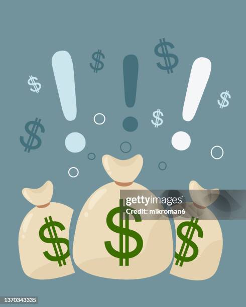 vector of a large bag of cash or money inside it - success vector stock pictures, royalty-free photos & images