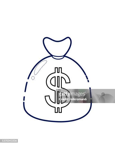 vector of a large bag of cash or money inside it - success vector stock pictures, royalty-free photos & images