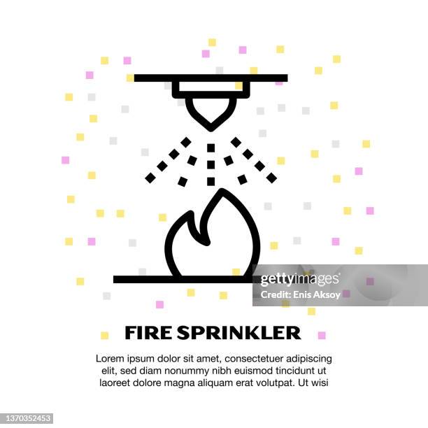 fire sprinkler icon - fire sprinkler stock illustrations