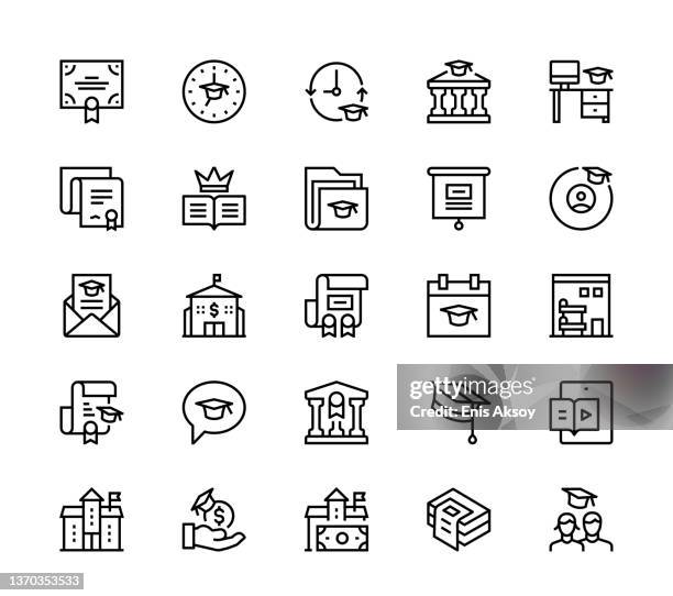 higher education icons - assistant stock illustrations