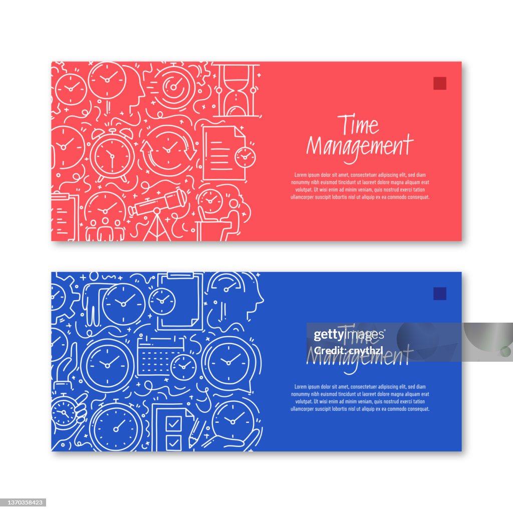 Time Management Objects Time Management Related Objects And Elements Hand Drawn Vector Doodle ...